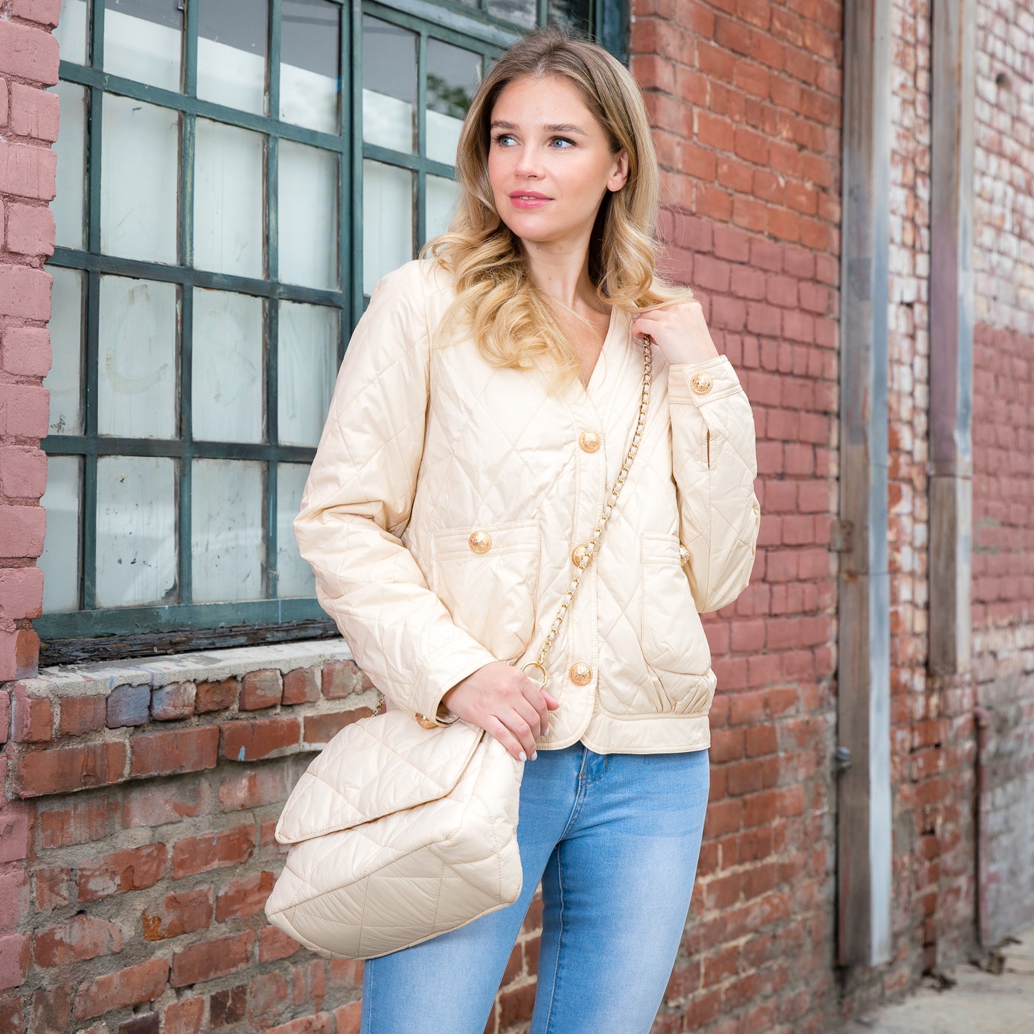 Johya Puffer Jacket &amp; Matching Crossbody Bag