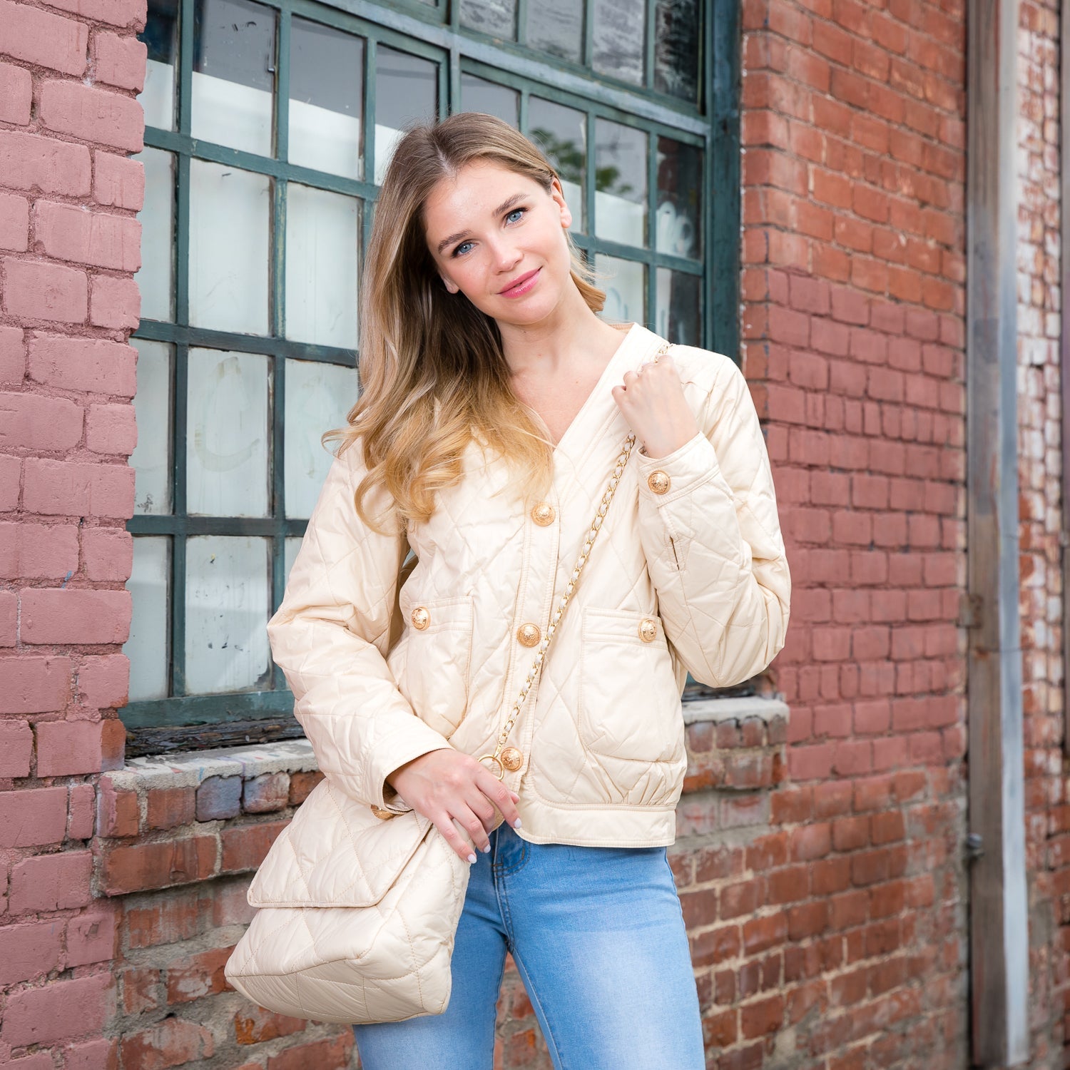 Johya Puffer Jacket &amp; Matching Crossbody Bag