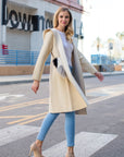 Stella Knitted Sweater Coat with Faux Fur Pockets