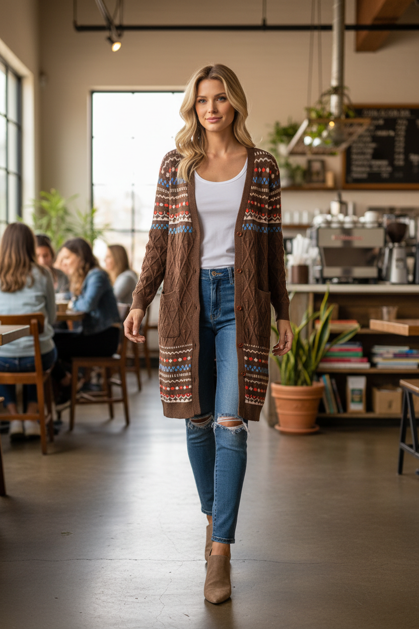 JOH | Sherra Stretch Knitted Sweater Cardigan