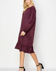 Amal Stretch Suede Dress