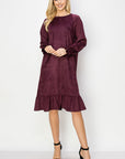 Amal Stretch Suede Dress