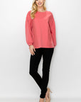 Rosanne Pointe Knit Top with Lace