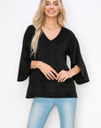 Aeris Stretch Suede Top