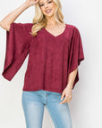 Aeris Stretch Suede Top