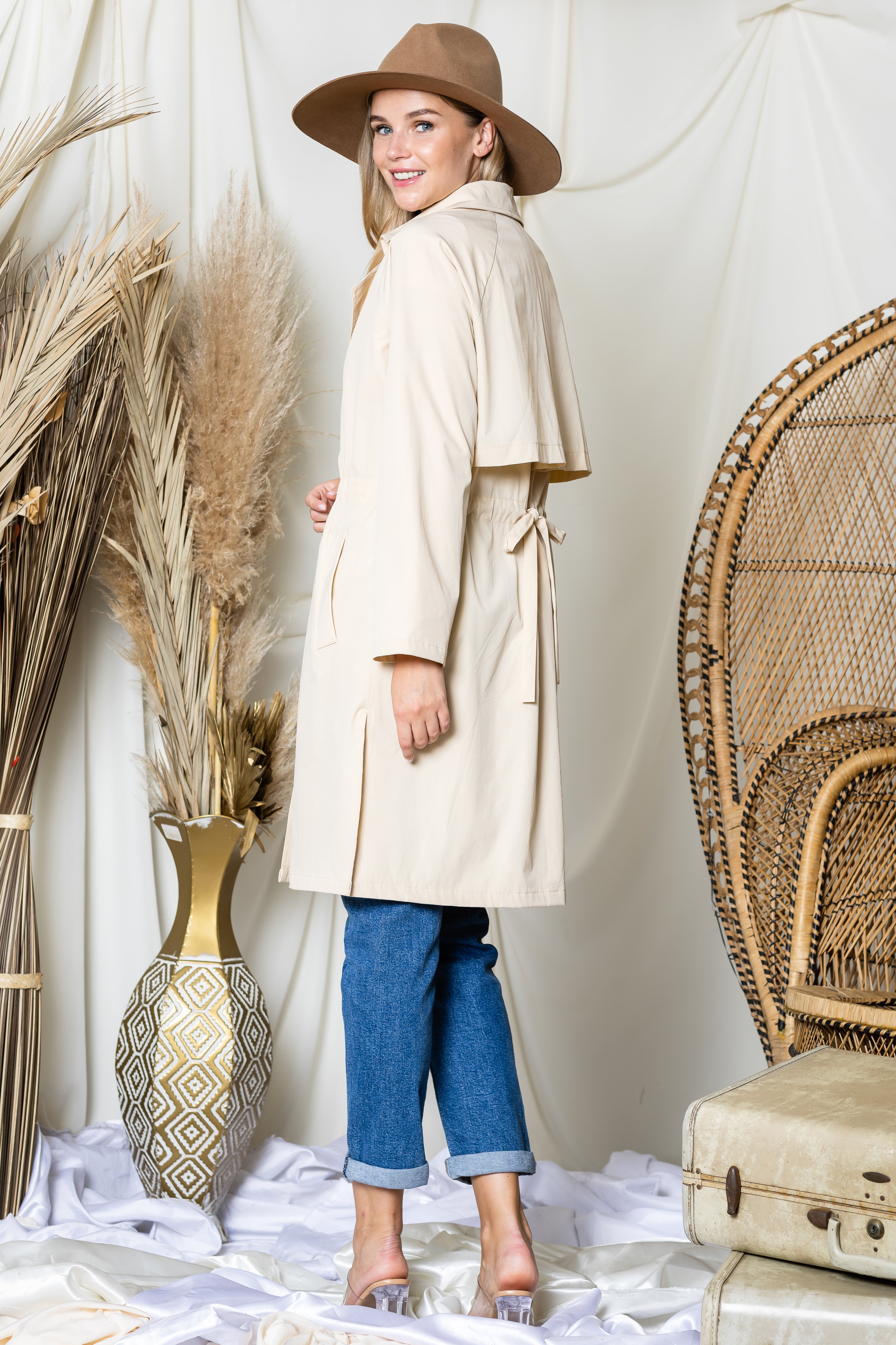 Jamia Woven Trench Coat