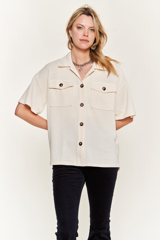 Jade By Jane Smile Face Back Shirt