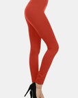 Yelete Full Size Seamless High Waist Fleece Leggings