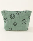 Zenana Corduroy Smile Clutch Bag