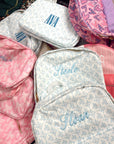 Blue Toile Backpack - My Pampered Life Seattle