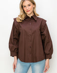 Willamina Woven Cotton Poplin Top