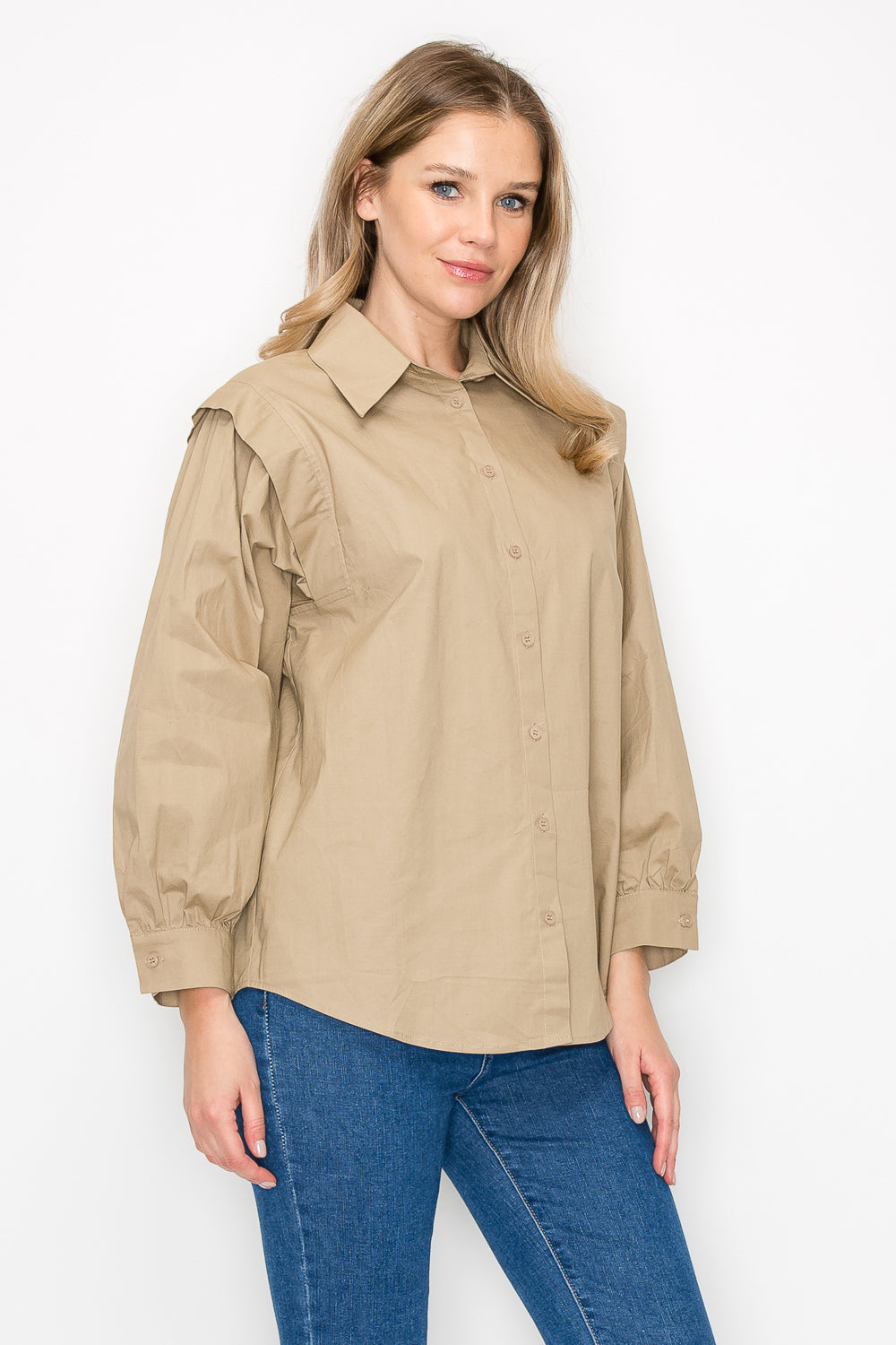 Willamina Woven Cotton Poplin Top