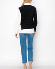 Wyatt Cotton Pleated Shirt with Knitted Sweater - My Pampered Life Seattle