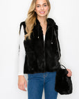 Jackie Fur Vest with Crossbody Fur Bag