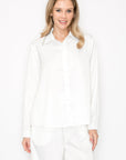 Wileene Satin Shirt with Diamond Trim