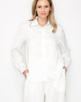 Wileene Satin Shirt with Diamond Trim