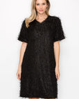 Winna Sparkling Feathered Eyelash Dress