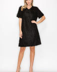 Winna Sparkling Feathered Eyelash Dress