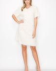 Winna Sparkling Feathered Eyelash Dress