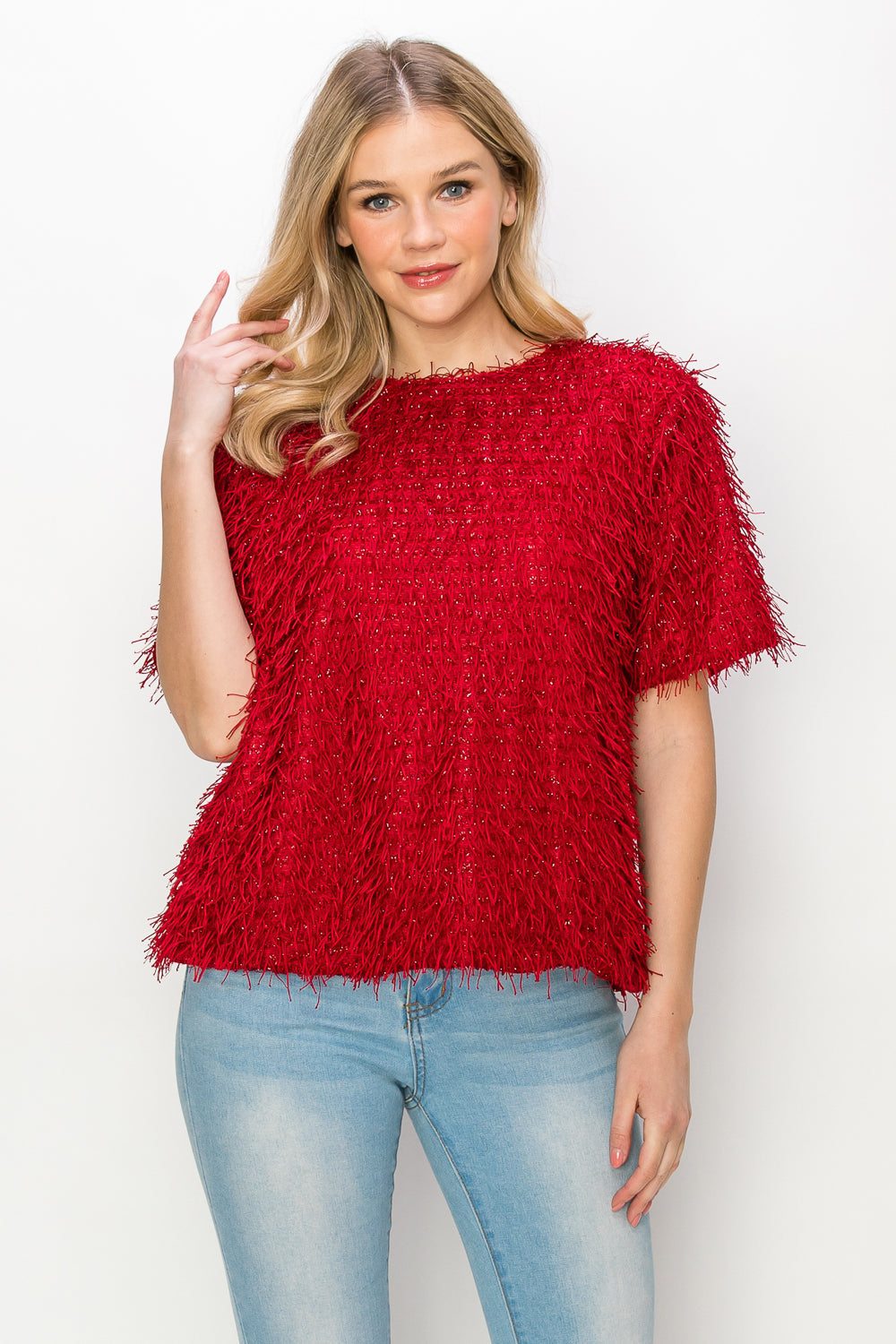 Winnae Sparkling Feathered Eyelash Top