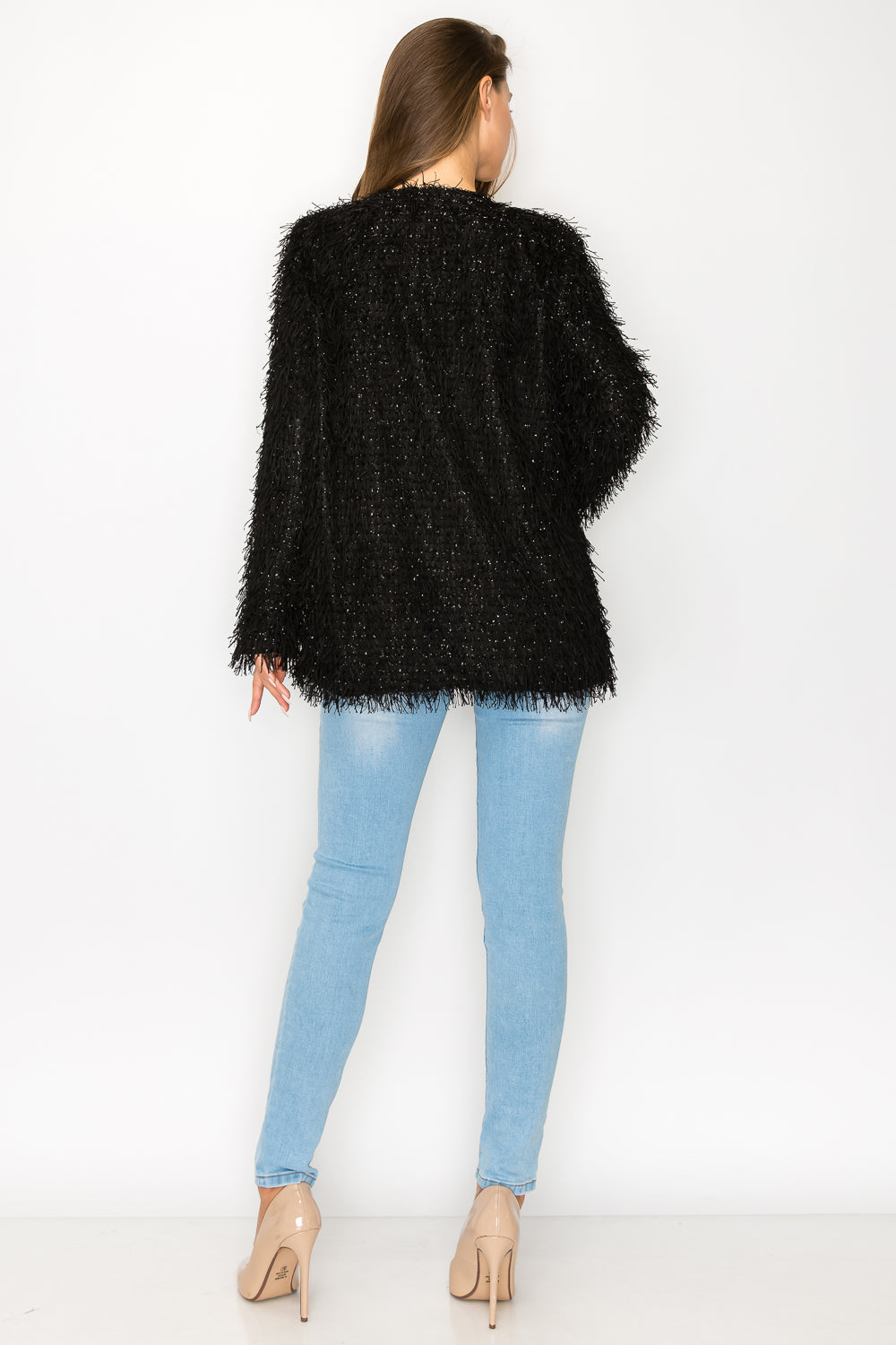 Wemma Sparkling Feathered Eyelash Jacket