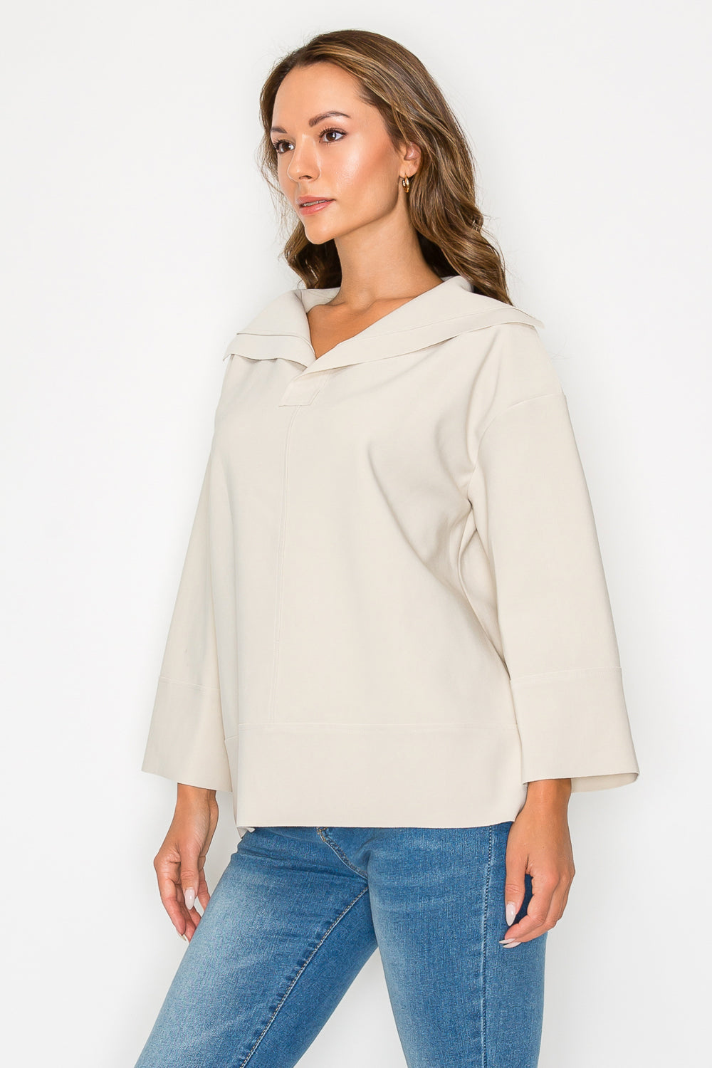 JOH |Kourtney Stretch Crepe Knit Top