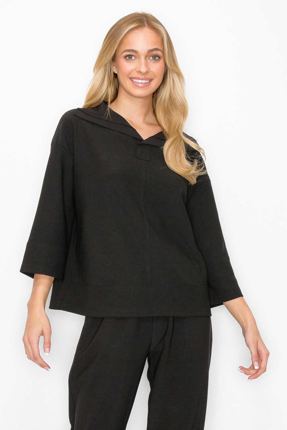 JOH |Kourtney Stretch Crepe Knit Top