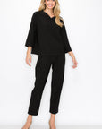 JOH |Kourtney Stretch Crepe Knit Top