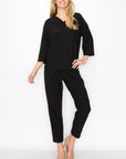JOH |Kourtney Stretch Crepe Knit Top