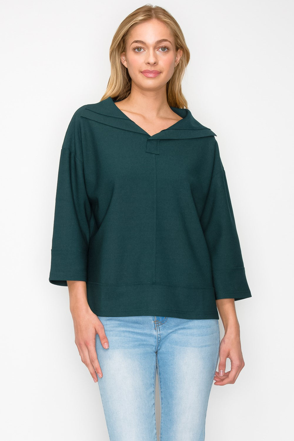 JOH |Kourtney Stretch Crepe Knit Top