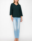 Kourtney Crepe Knit Top