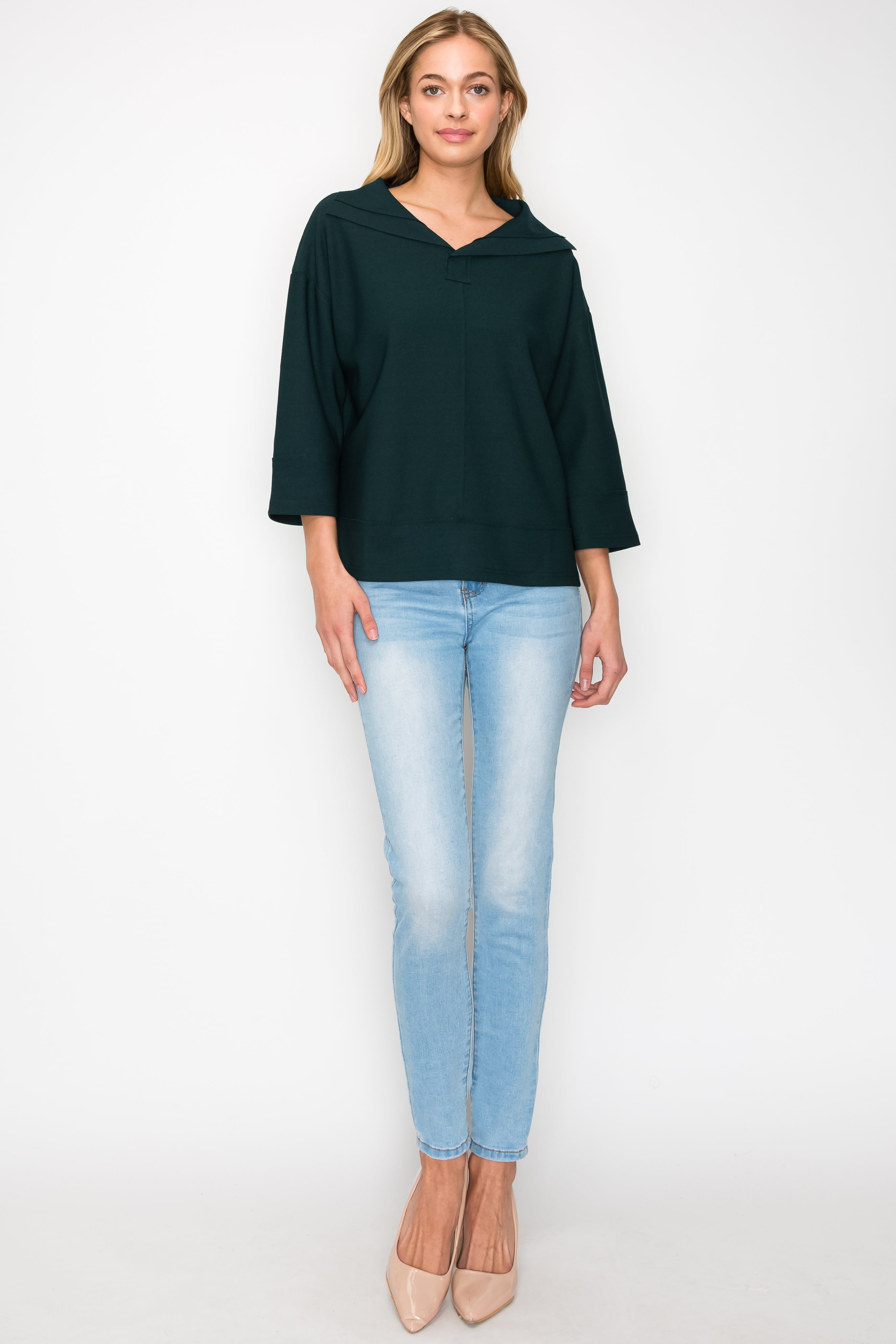 JOH |Kourtney Stretch Crepe Knit Top