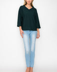 JOH |Kourtney Stretch Crepe Knit Top