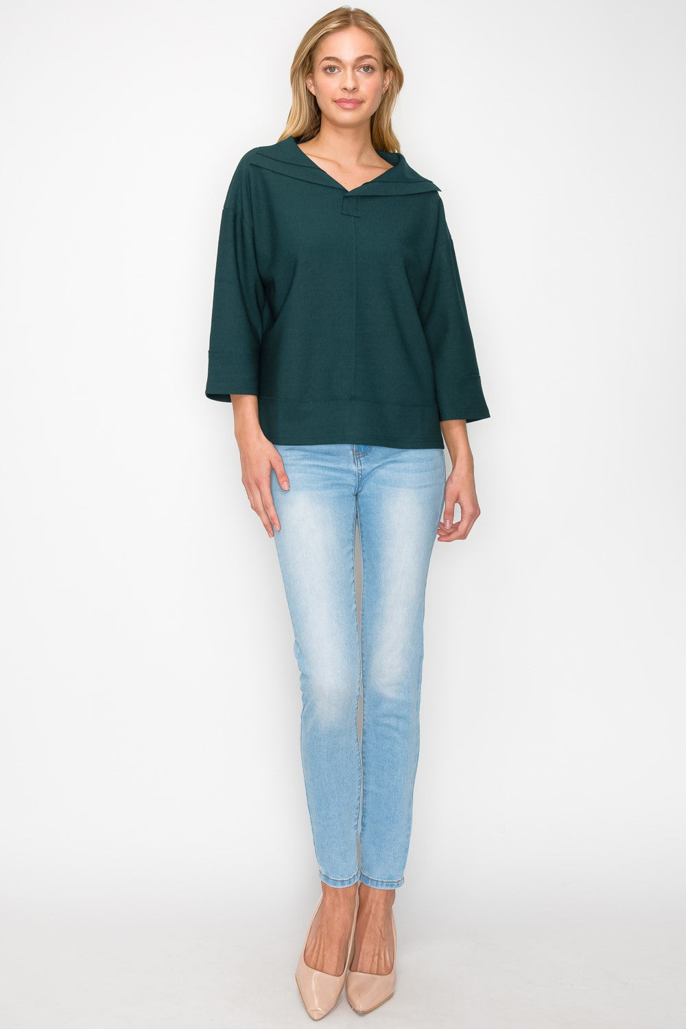 JOH |Kourtney Stretch Crepe Knit Top