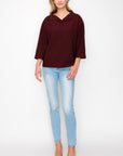 JOH |Kourtney Stretch Crepe Knit Top