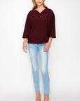 Kourtney Crepe Knit Top