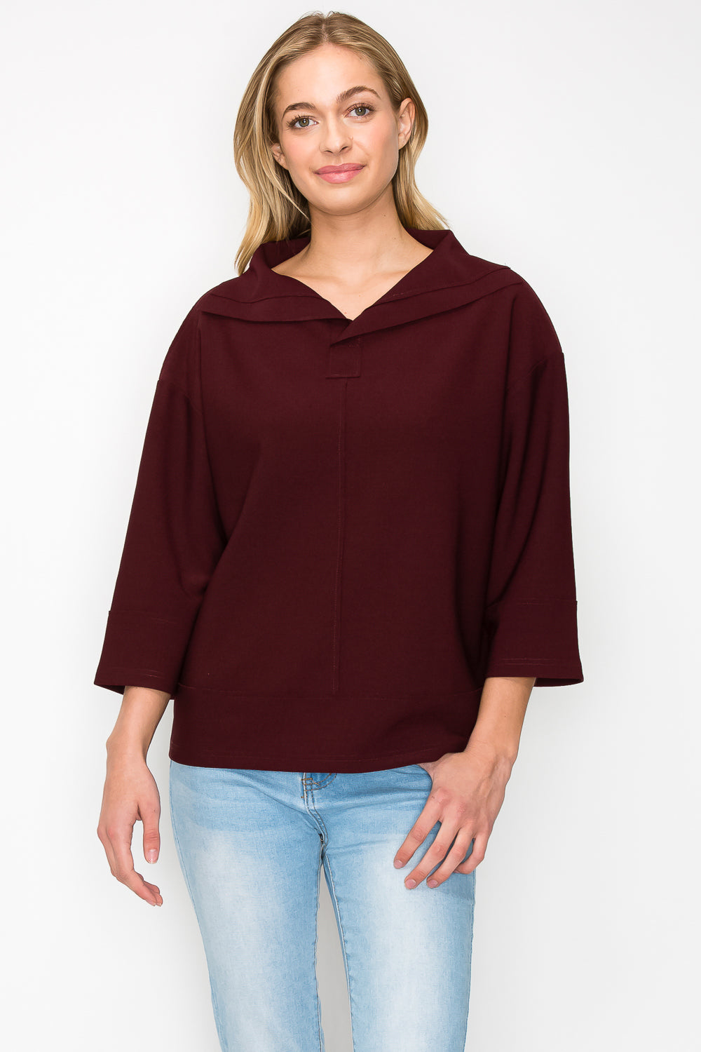 JOH |Kourtney Stretch Crepe Knit Top