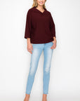 JOH |Kourtney Stretch Crepe Knit Top