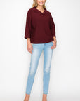 JOH |Kourtney Stretch Crepe Knit Top