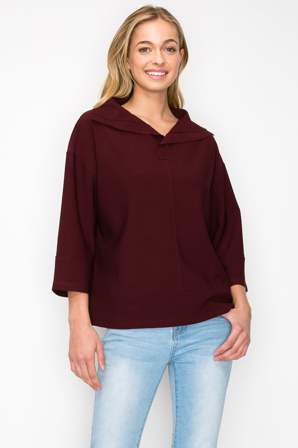 JOH |Kourtney Stretch Crepe Knit Top