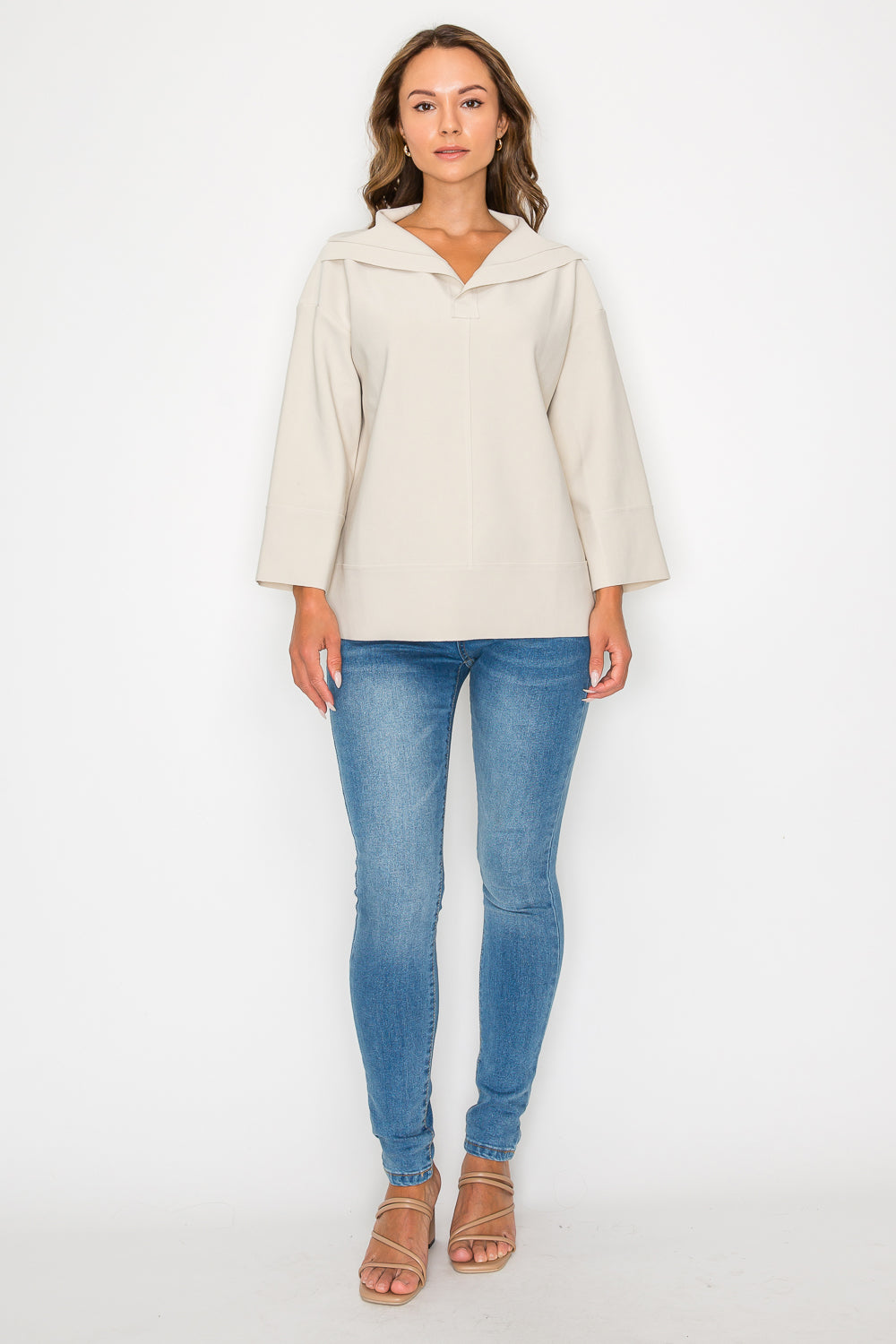JOH |Kourtney Stretch Crepe Knit Top