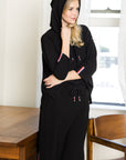 JOH |Kassie Crepe Knit Skirt with Contrast Stripes