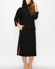 JOH |Kassie Crepe Knit Skirt with Contrast Stripes