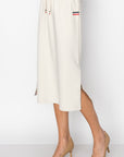 JOH |Kassie Crepe Knit Skirt with Contrast Stripes
