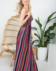 e Luna PLUS Striped Smocked Maxi Dress