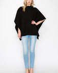 Fergie Poncho with Stretch Ribbed Neck