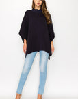 Fergie Poncho with Stretch Ribbed Neck