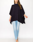 Fergie Poncho with Stretch Ribbed Neck