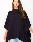 Fergie Poncho with Stretch Ribbed Neck