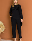 Kenna Knit Pant with Sequin Sparkles